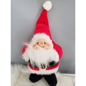 Vintage Santakins Rennoc Santa Claus 1982 Plush chubby rubber face gnome‎